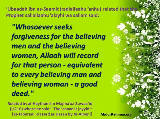 Seeking Forgiveness for Each believing Man and Woman