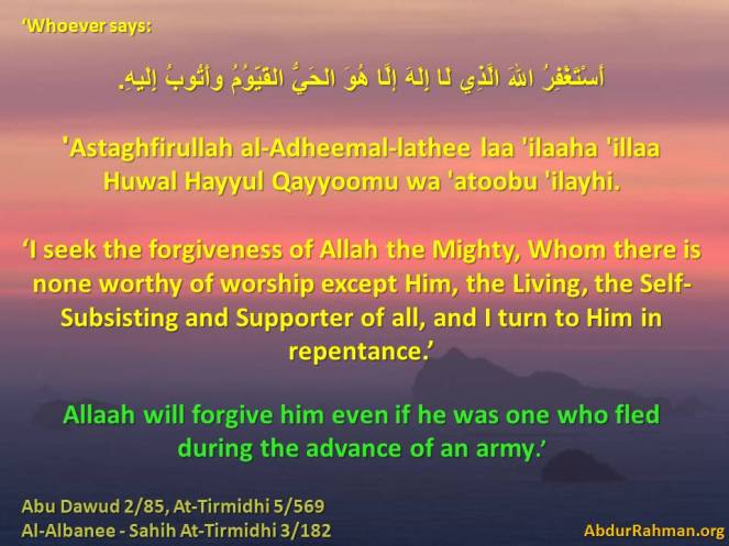Allaah will forgive him even if he was one who fled during the advance of an army