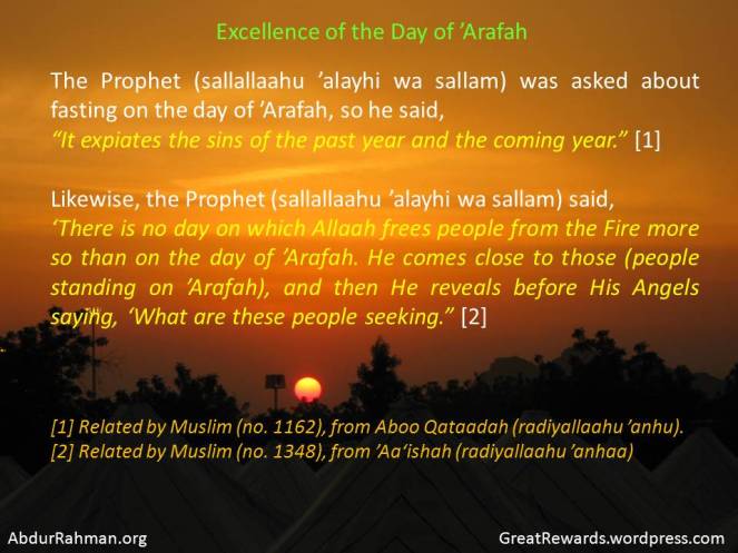 Excellence of the Day of ’Arafah