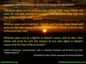 WHOEVER DIES PERFORMING HAJJ