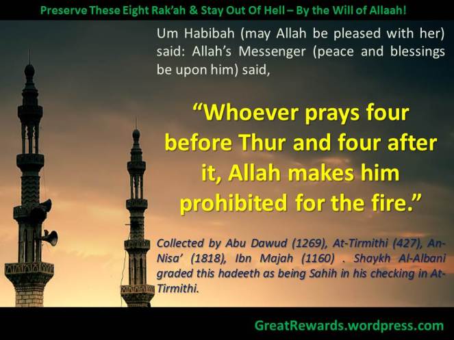 Preserve These Eight Rak’ah & Stay Out Of Hell – By the Will of Allaah!
